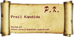 Preil Kandida névjegykártya